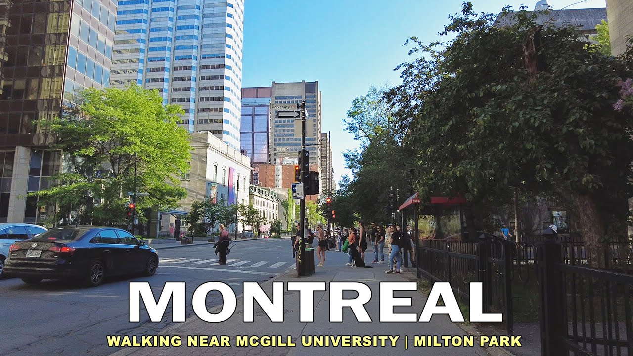 Walking near McGill University, Milton Park, Downtown Montreal, Quebec 2022