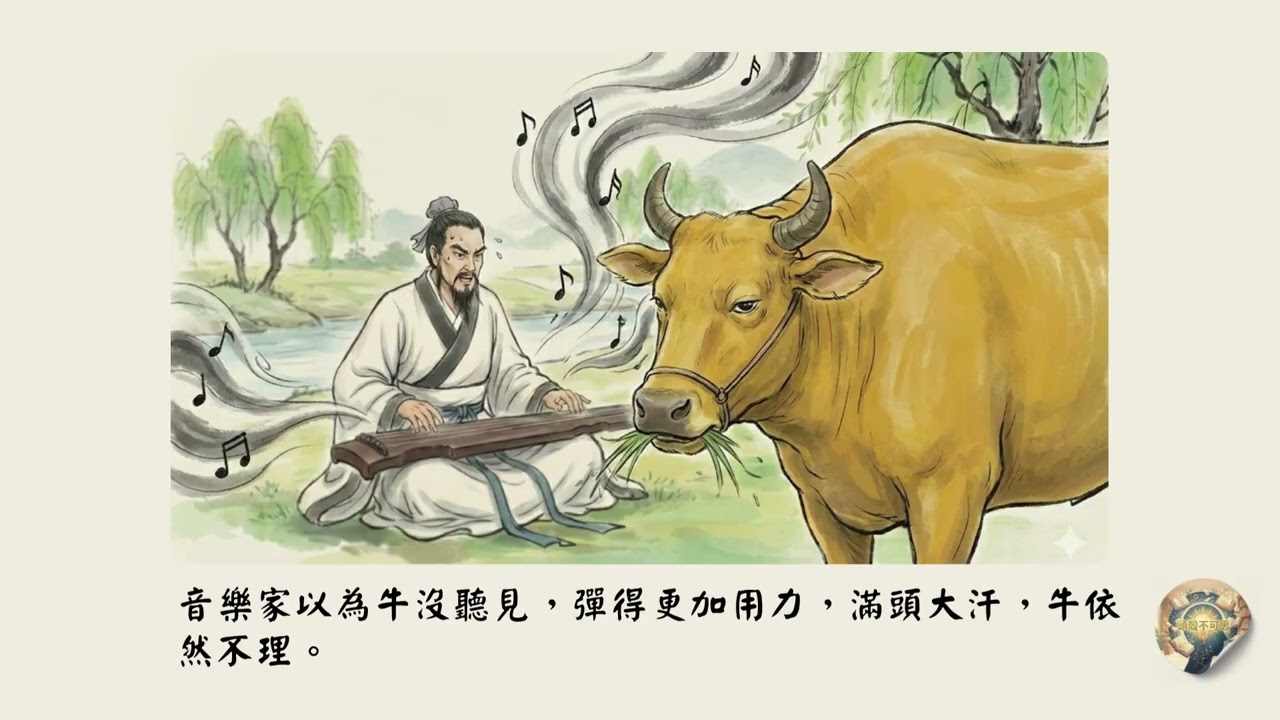 用一分鐘，看懂一個成語｜對牛彈琴