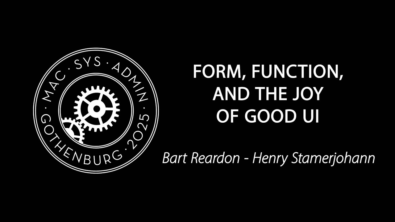Form, Function,and the Joy of Good UI