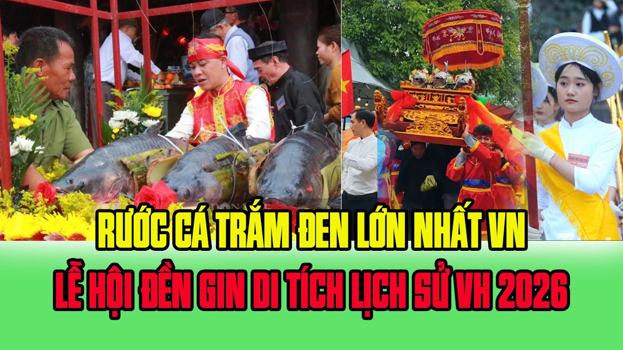 Rước Cá Trăm Độc Nhất Việt Nam - Lễ Hội Đền Gin 2026