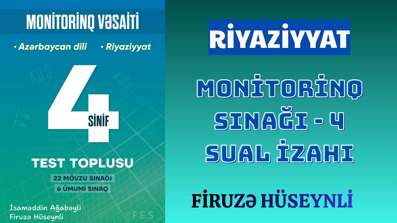 RİYAZİYYAT| MONİTORİNQ SINAĞI - 4| FİRUZƏ HÜSEYNLİ #maths #fesacademy #education  #monitorinq 
