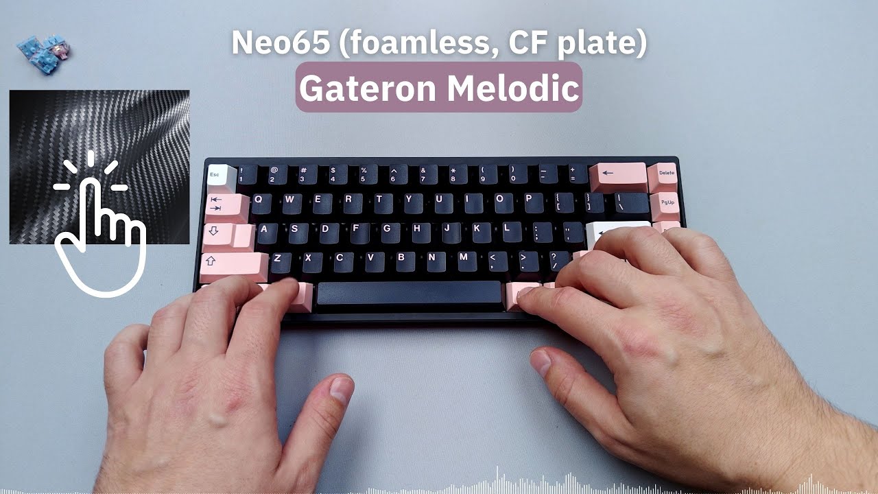 Clickies on Carbon Fiber | Gateron Melodic | Neo65 | sound test