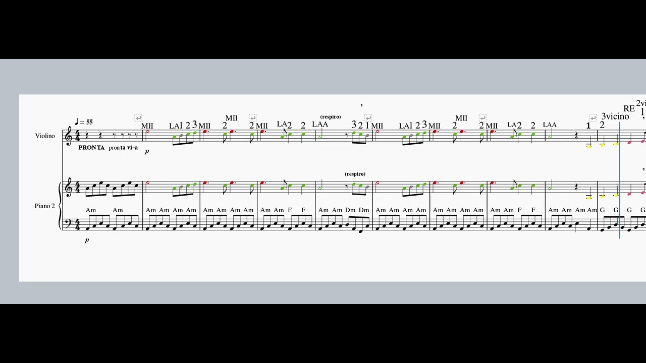 Partitura lago dei cigni con pianofore