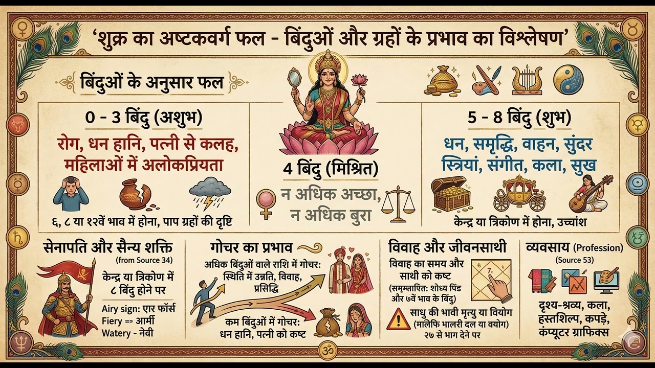 शुक्र अष्टकवर्ग का ज्योतिषीय प्रभाव