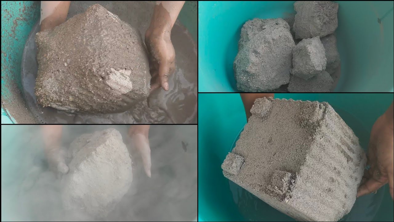 Asmr | Grainy sand cement dry+water 💦 crumbling saasmr sleepaid