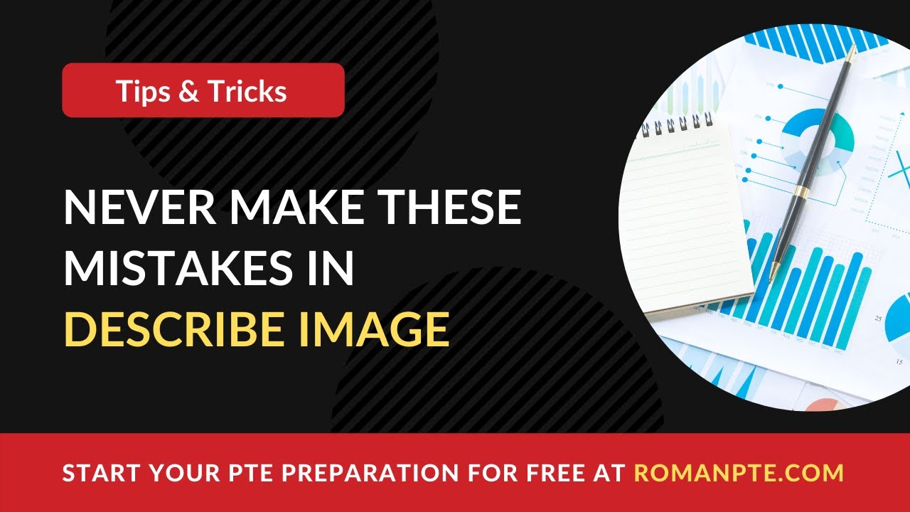 PTE Speaking: General tips for Describe IMAGE in PTE| Roman PTE