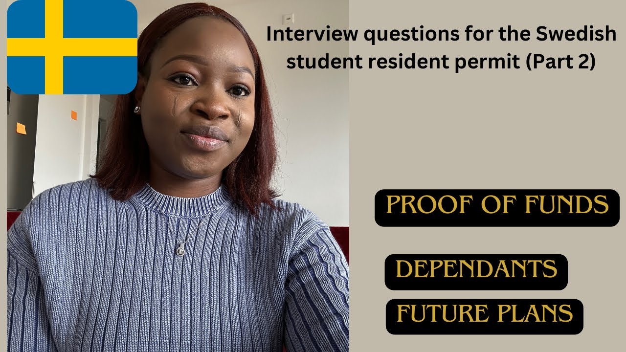 Swedish embassy interview questions for student resident permit|| Part 2