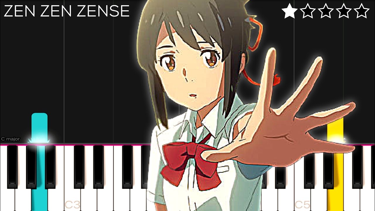 Kimi no Na wa OST - Zen Zen Zense | EASY Piano Tutorial