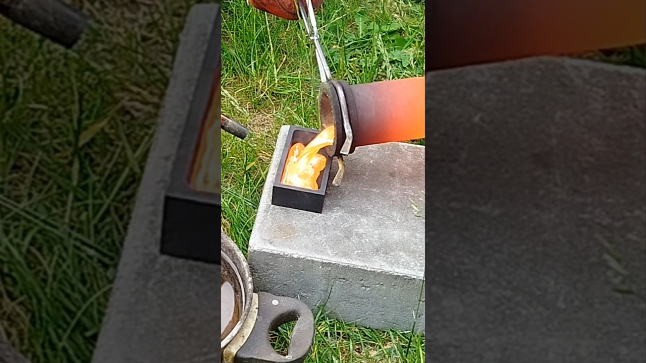 Miedź z tranzystor&oacute;w. Odlewanie sztabki #copper #miedź #vevor