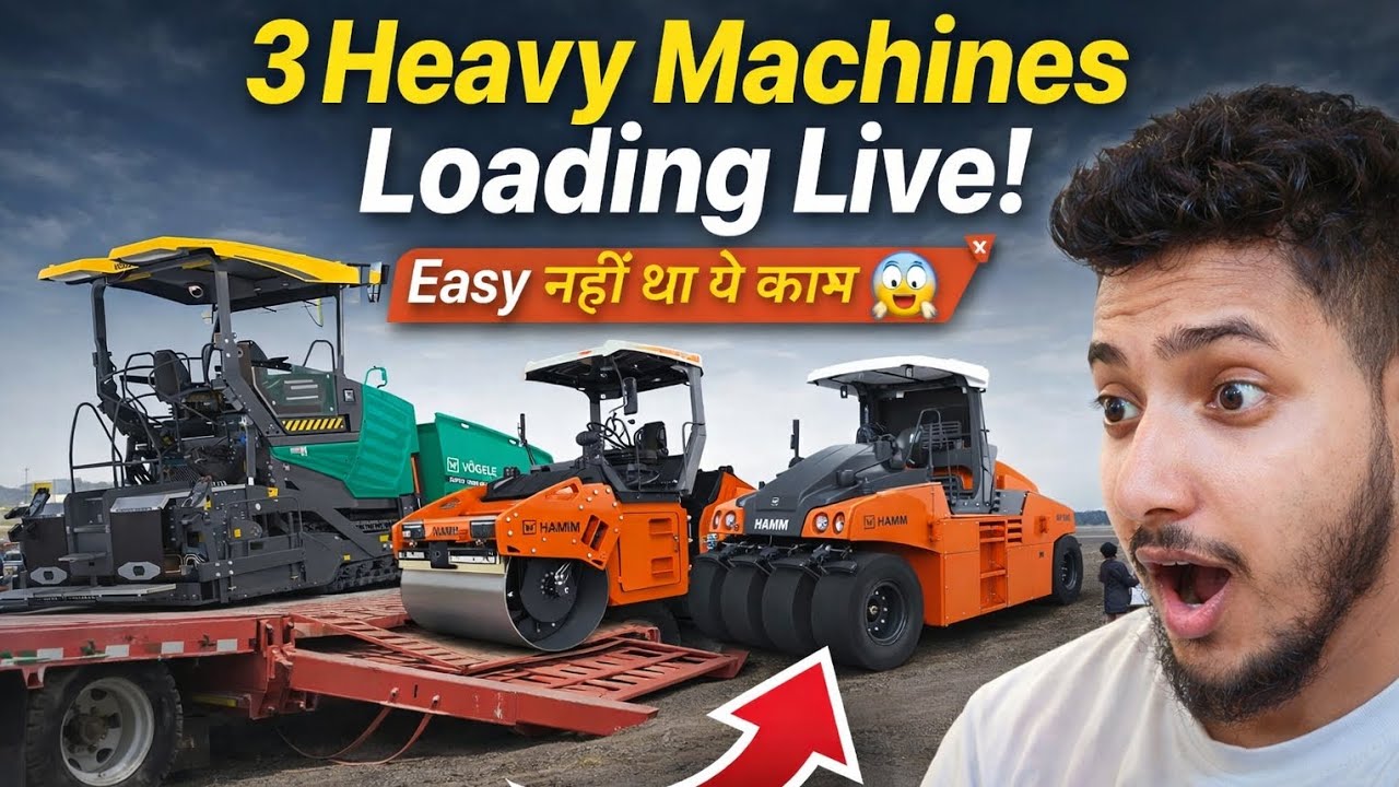 Easy नहीं था ये काम 😱 | 3 Heavy Machines Loading & Unloading Live 