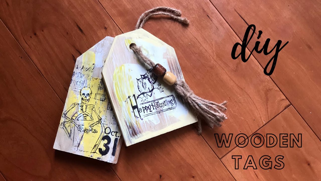 How To Make  Halloween Wooden Tags      - DIY Style