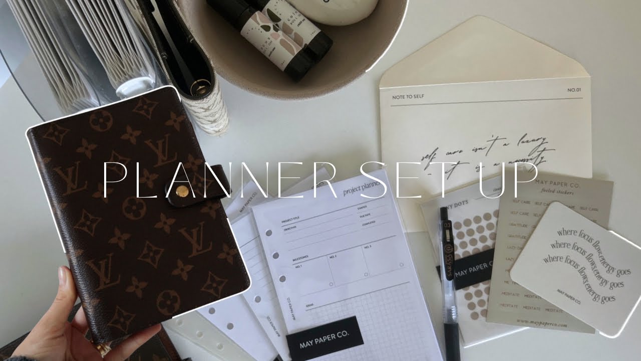 Louis Vuitton MM Agenda Set Up 🤎 My content planner & schedule - let's get organised! ☕️