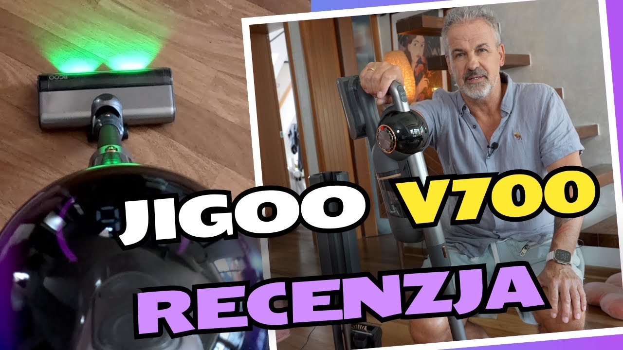 Jigoo V700 - bezprzewodowy odkurzacz ze stacja opr&oacute;żniającą.