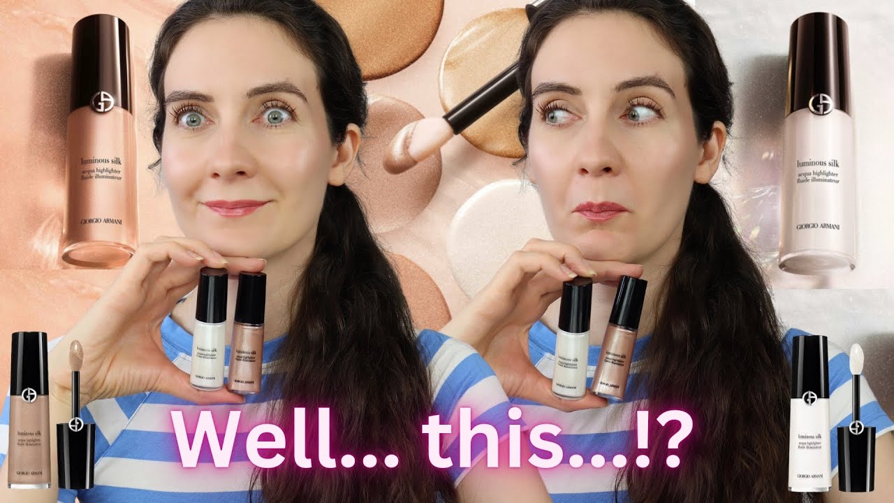 new Giorgio Armani Luminous Silk aqua highlighters + get ready with me & first impression review