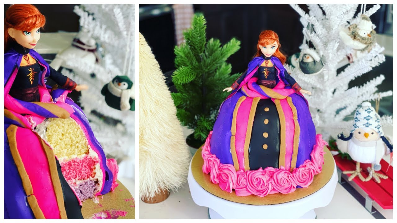 FROZEN 2 ANNA DOLL CAKE