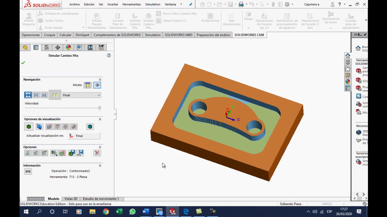 SOLIDWORKS CAM FRESA CNC