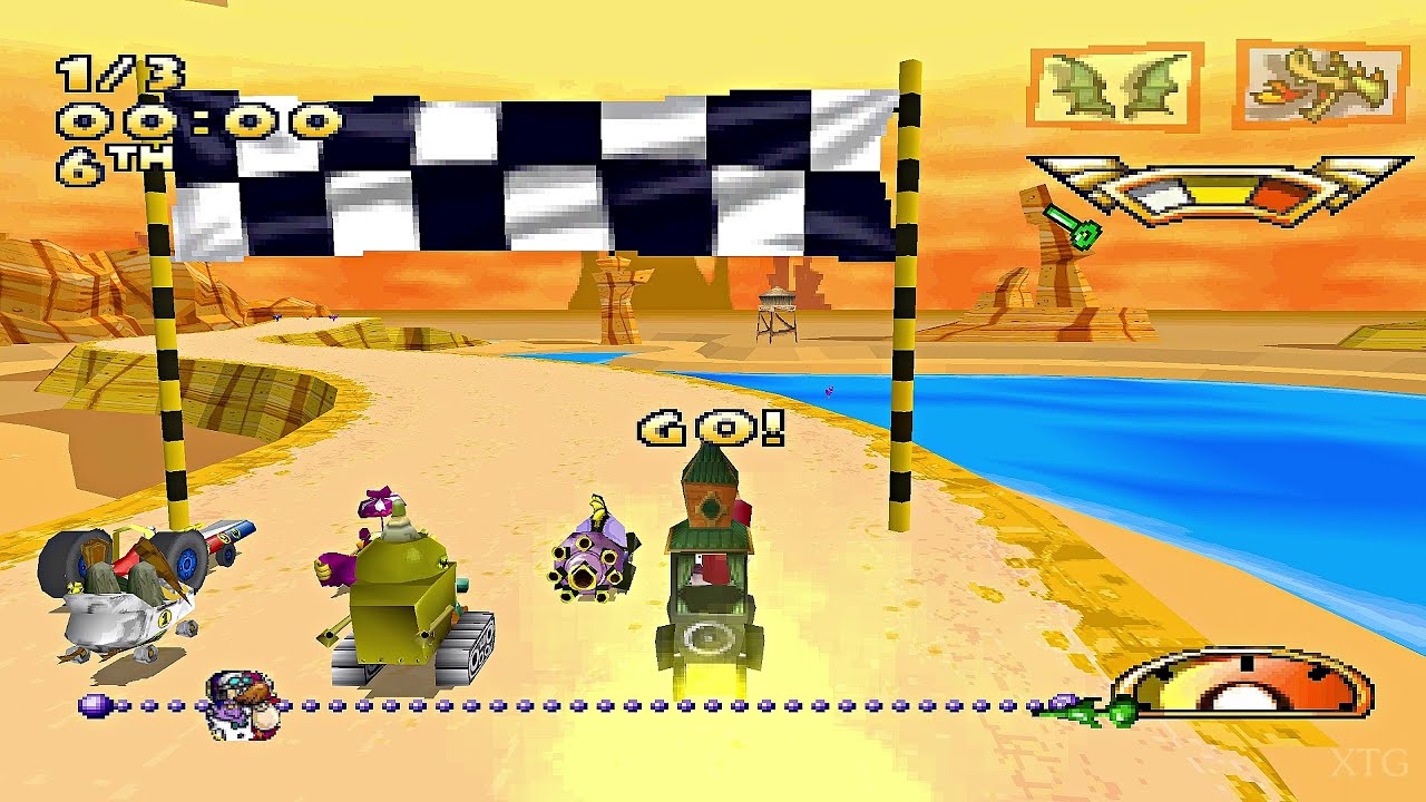 Wacky Races PS1 Gameplay HD (Beetle PSX HW)