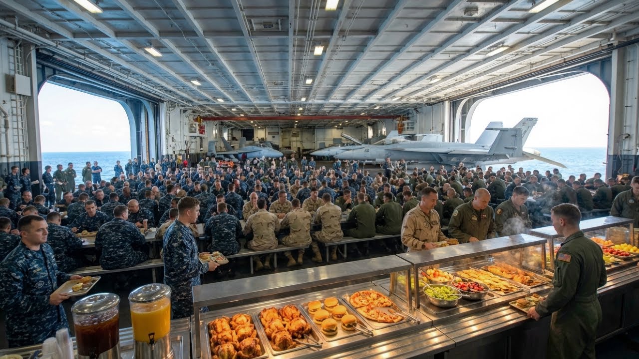 Life at Sea: How a US Navy Aircraft Carrier Cooks for 17,000 Sailors Daily