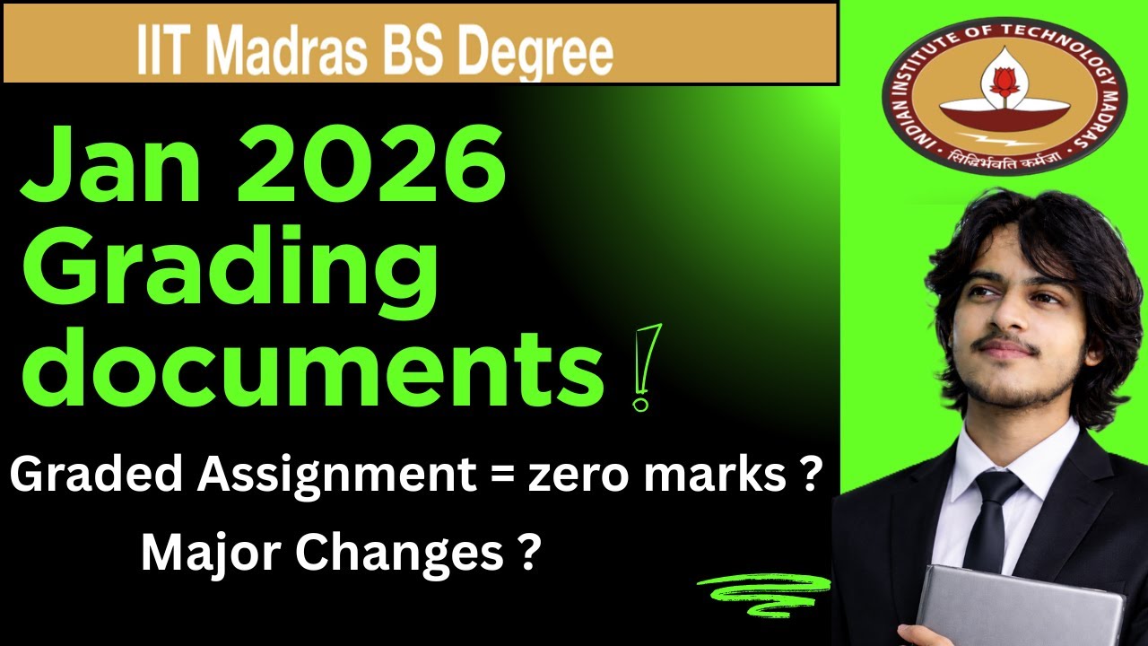 Graded Assignment Marks = 0? 😳 FULL TRUTH✅IITM BS-DS Jan 2026 Grading document Explained 🔥 | #iitm
