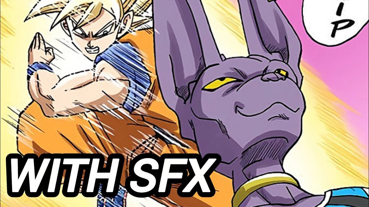 Goku vs Beerus (Manga) with SFX