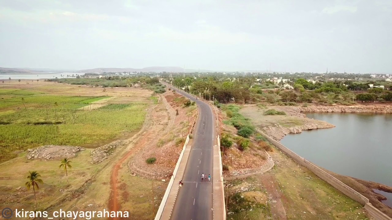Aerial view of Backwaters of Bagalkot