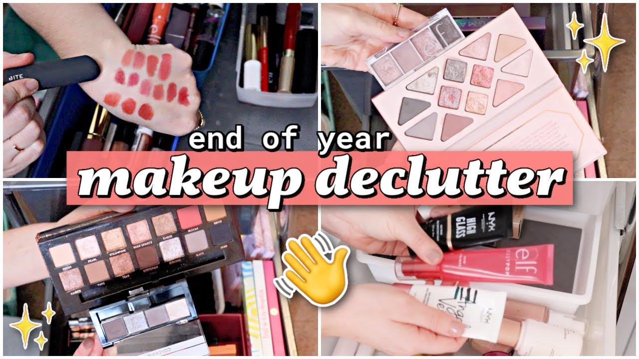 MAKEUP DECLUTTER ♻️ end of year collection clean-out!