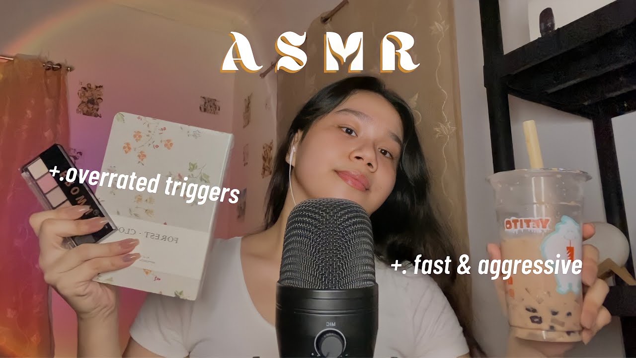 ASMR | Fast & Aggressive Overrated Triggers [Scratching, Tapping, Inaudible Sounds, Mumbling] 🇵🇭
