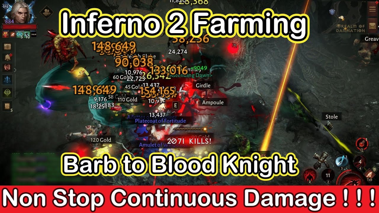 Best Continuous Damage Build for Blood Knights | Cyclone Havoc Build | Diablo Immortal