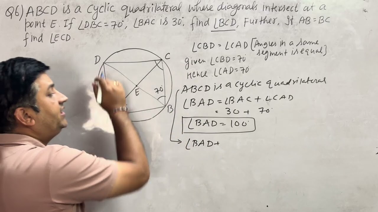 maths || class 9 | ch 9 | circle | ex 9.3 | Q.No 6