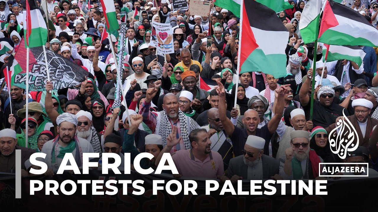 Gaza war: South Africans hold pro-Palestinian protests