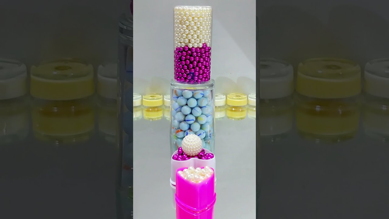 Satisfying 💫🧮💫 Marbles & Beads Reverse Run Video. #shorts #reverse #beads #marble 