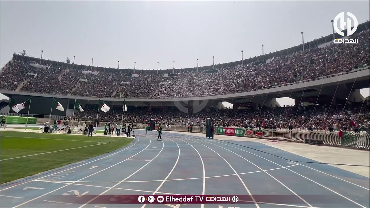 شاهد ... كيف هي الأجواء داخل ملعب 05 جويلية قبل 5 ساعات من انطلاق اللقاء