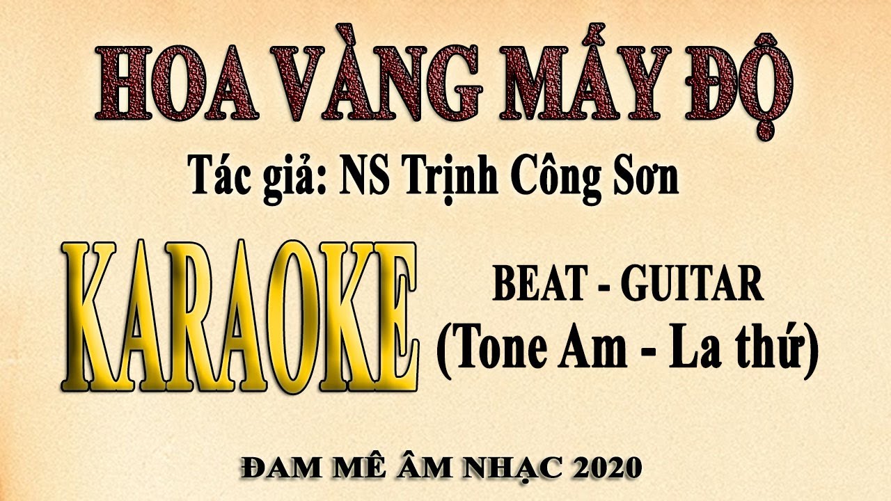 HOA VÀNG MẤY ĐỘ Karaoke - Nhạc Trịnh Công Sơn