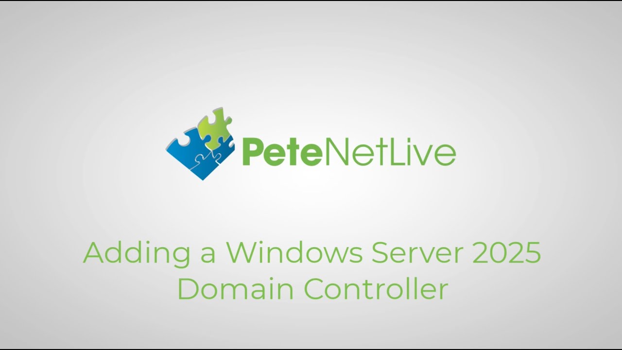 Adding a Windows Server 2025 Domain Controller