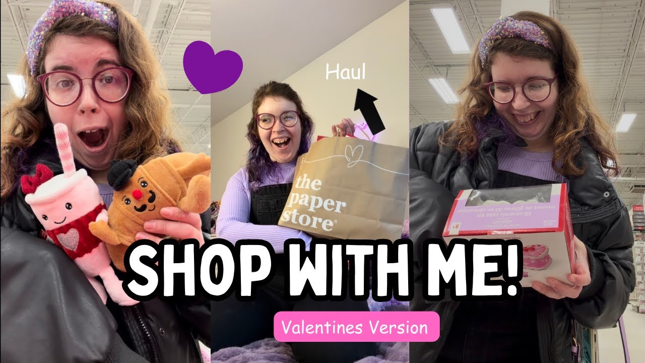 MINI VLOG:  Shop with me for Valentines Day + Haul! ❤️💜