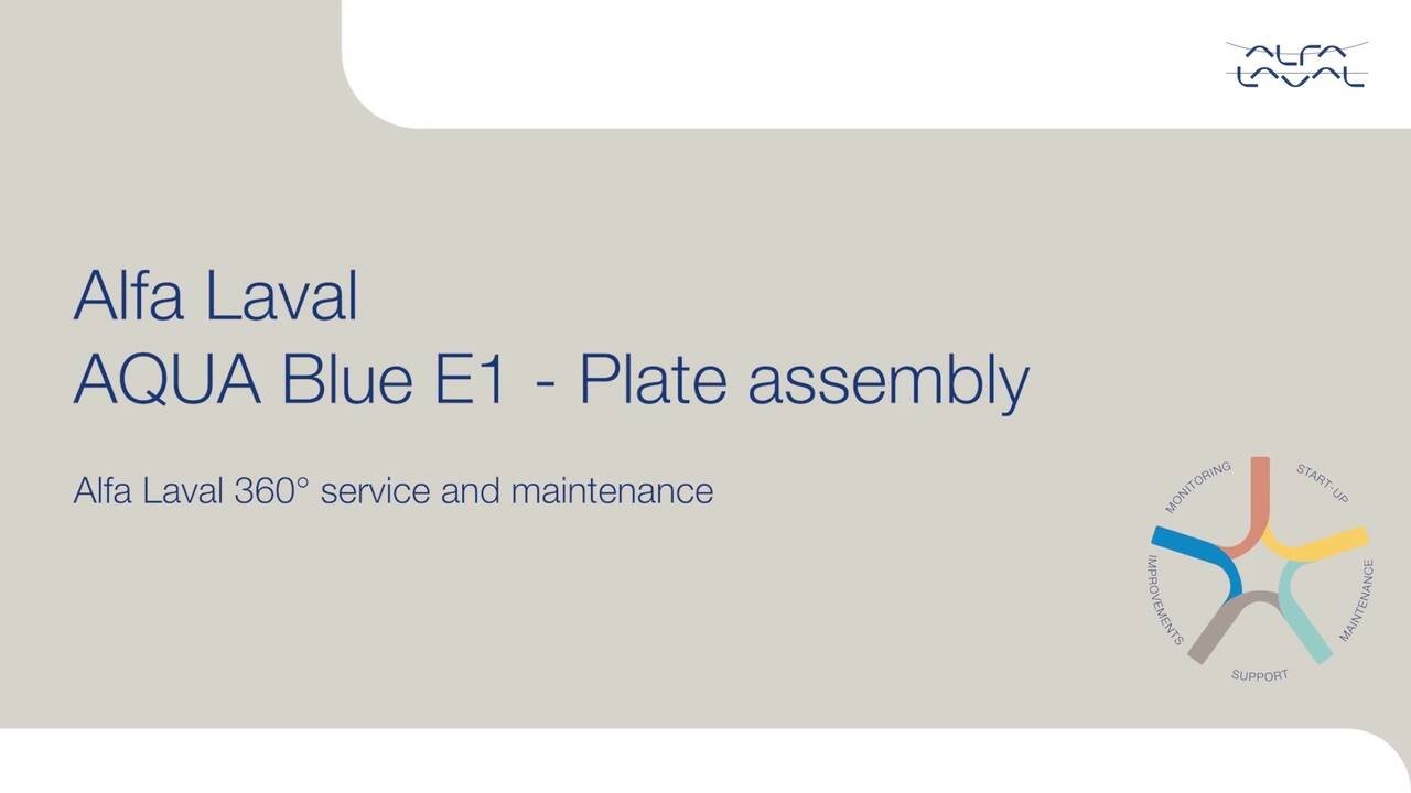 AQUA Blue E1 - Plate assembly