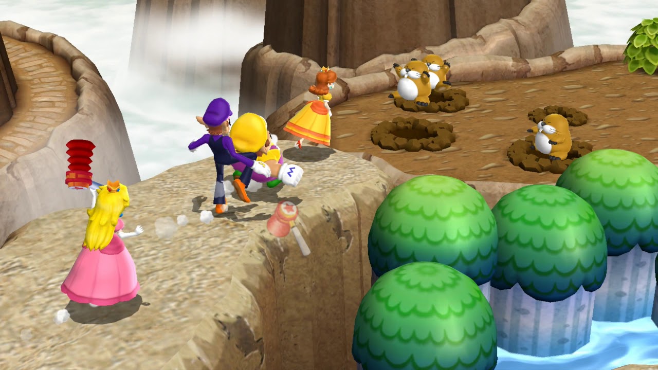 Mario Party 9 - MiniGames - 1VsRivals (Solo) - Peach Vs Daisy Vs Wario Vs Waluigi (CPU Very Hard)