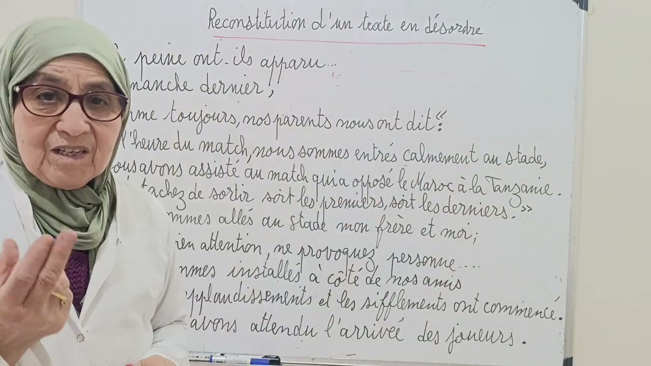 Reconstitution d'un texte .