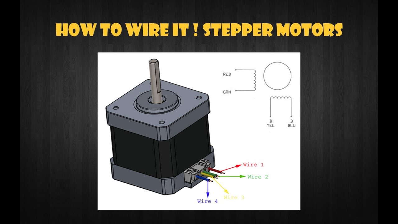 how to wire it ! stepper motors - كيفية توصيل أسلاك الستيبر موتور وأنواع الستيبر موتور