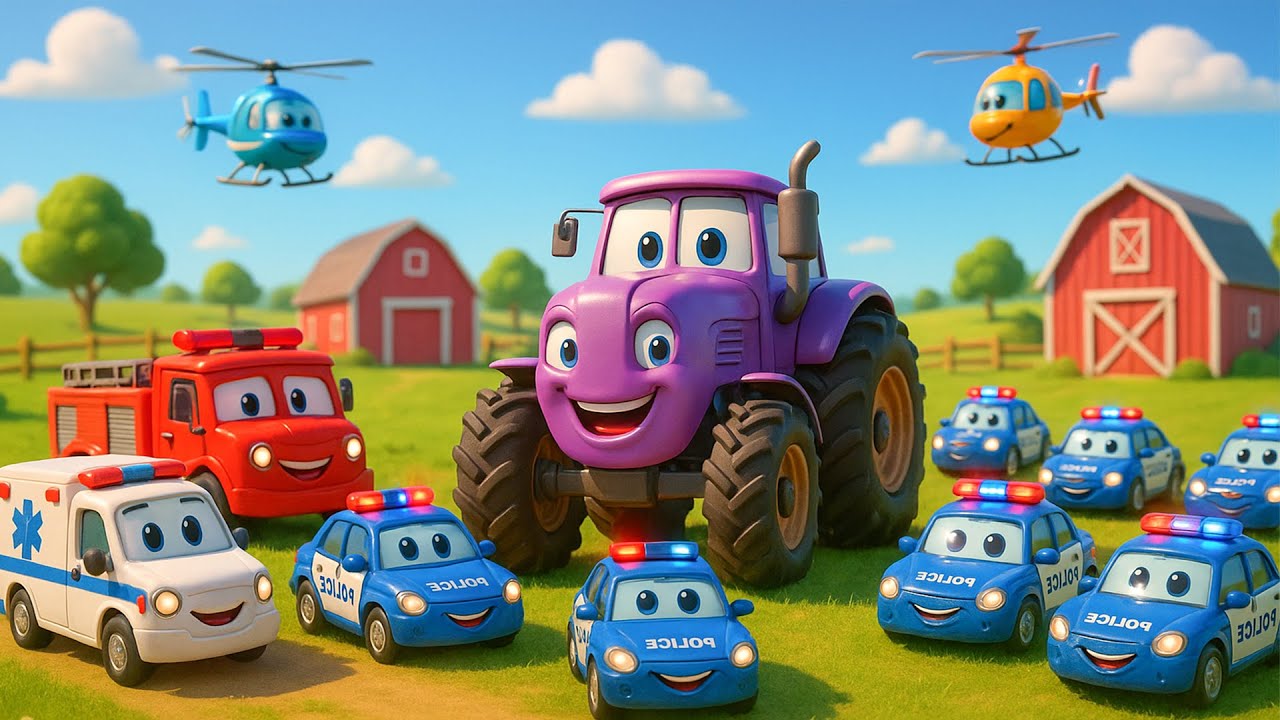 Rural Mystery: What Happened on This Quiet Farm? 🤔🌾 | Police Vehicles Cartoon