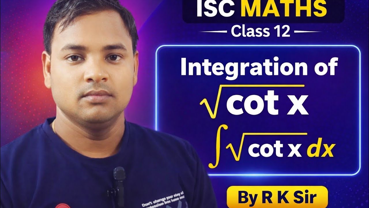 Isc maths class 12 | integrate root over cot x | integration of root over cot x| op malhotra 