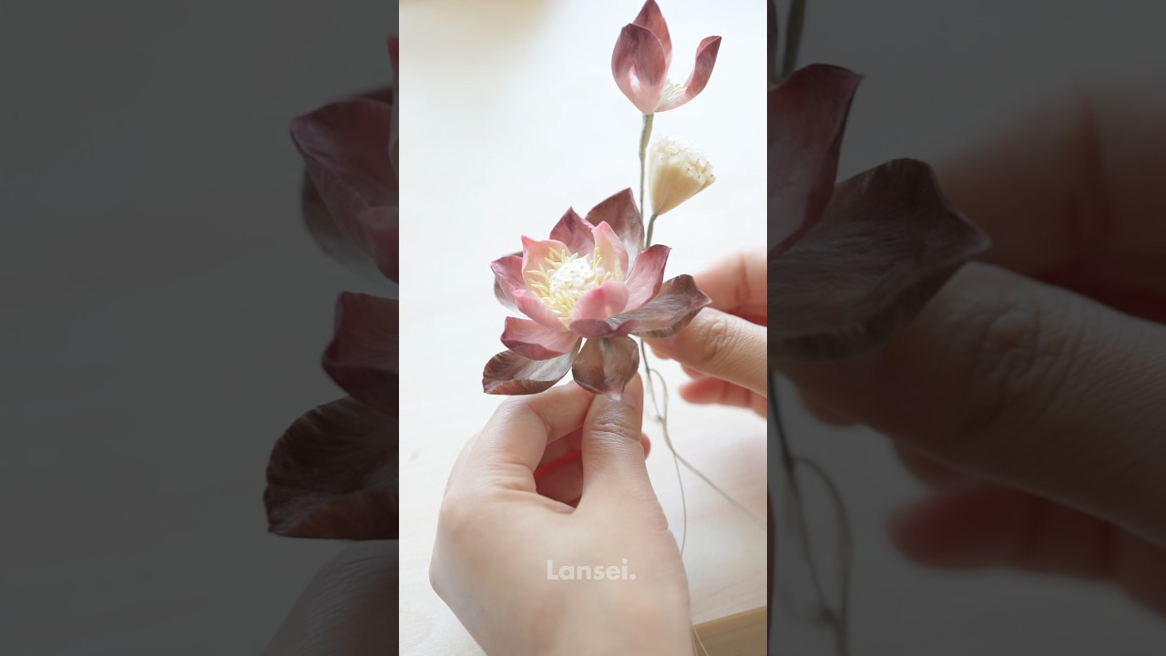 This lotus is the reason we began dyeing our own silk! 🌸#silkflower #ronghua #craftideas