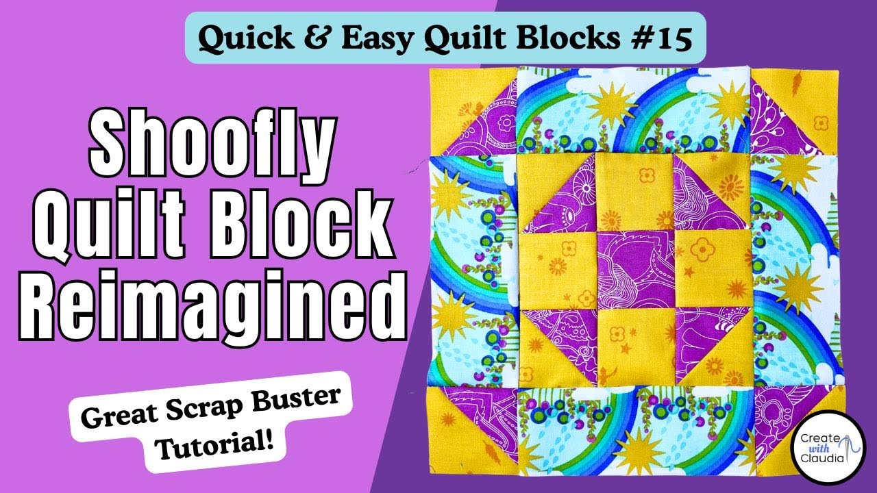 How to Make a Reimagined Shoofly Quilt Block - Easy & Quick Quilting Tutorial - Great for Scraps