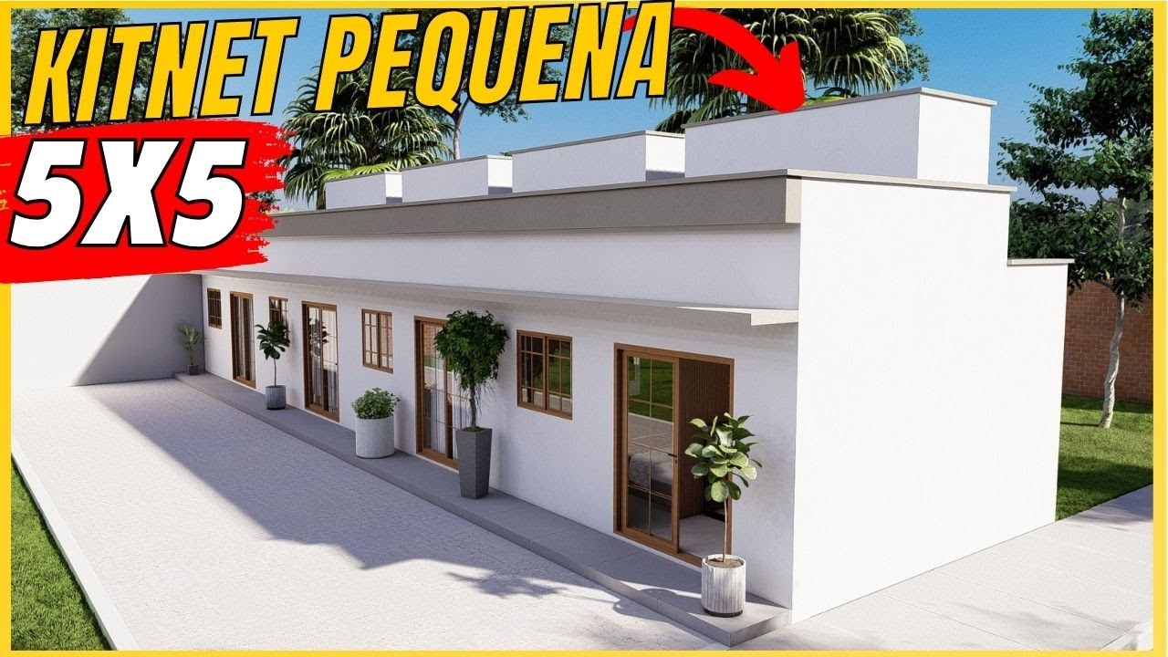 MODELO DE KITNET 5X5 |  Kitnet Modular em Lote 10x20