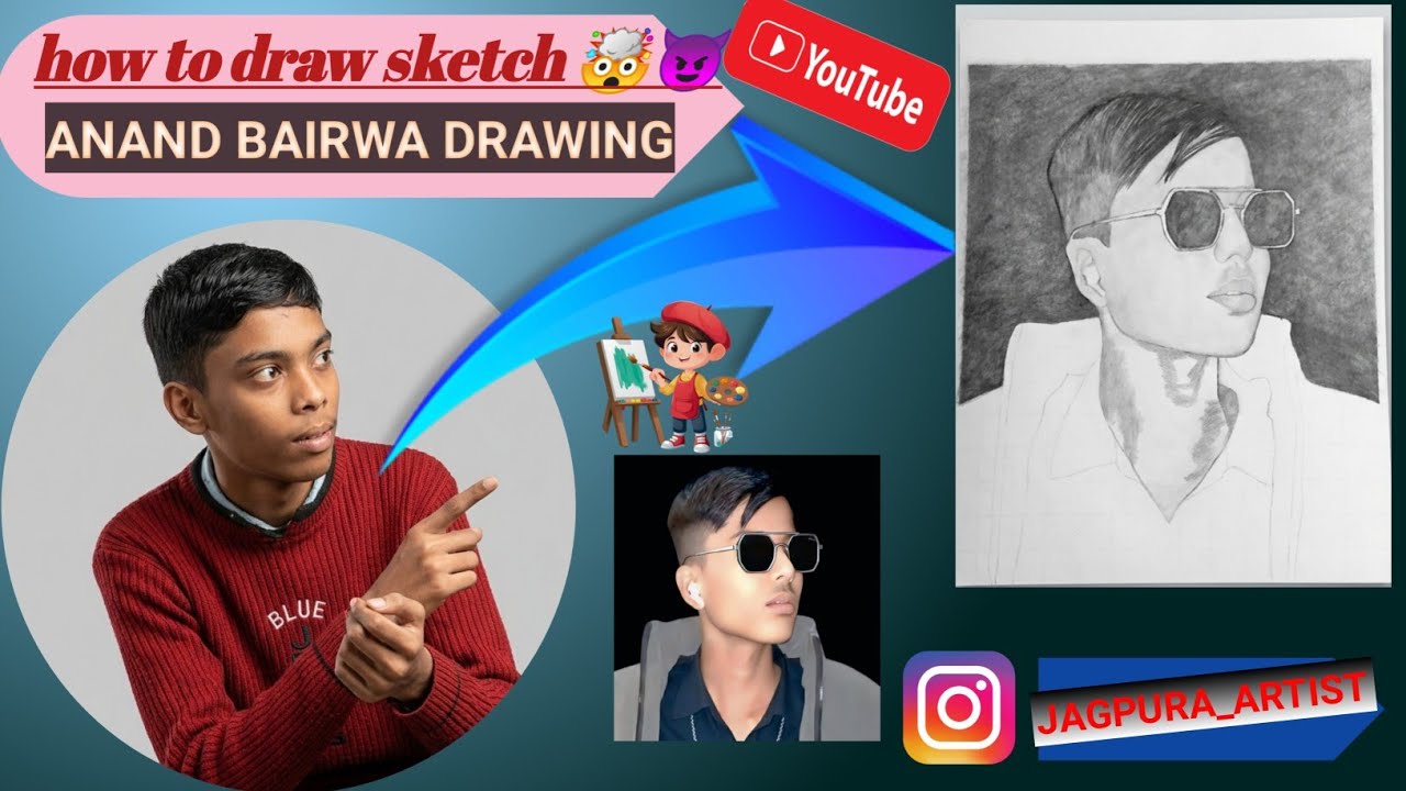 Aakhirkaar ban hi gaya! My Most Detailed Sketch Ever! 🔥/How to draw a Realistic Boy with Sunglasses