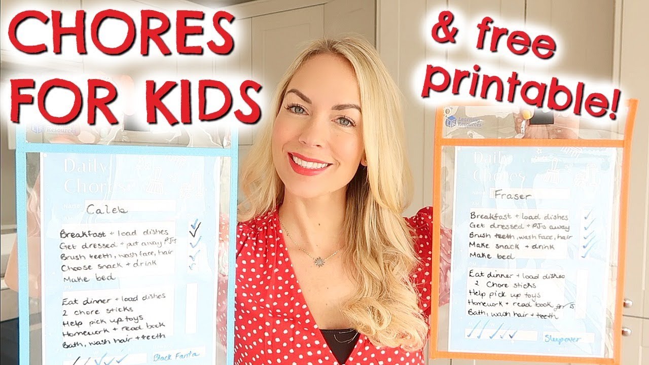 DIY CHORE CHARTS | KIDS CHORE SYSTEM & FREE PRINTABLE