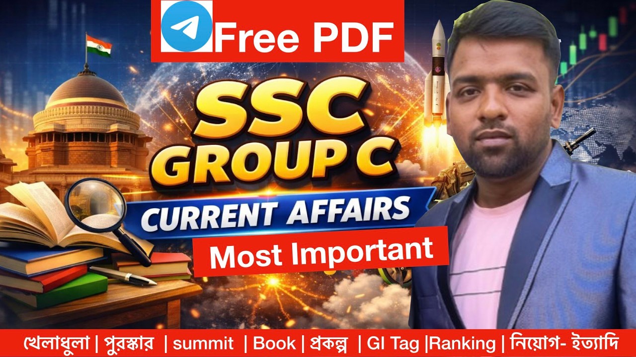 SSC Group C 2026: সেরা কারেন্ট অ্যাফেয়ার্স ক্লাস | বাছাই করা গুরুত্বপূর্ণ প্রশ্নোত্তর #sscgroupc