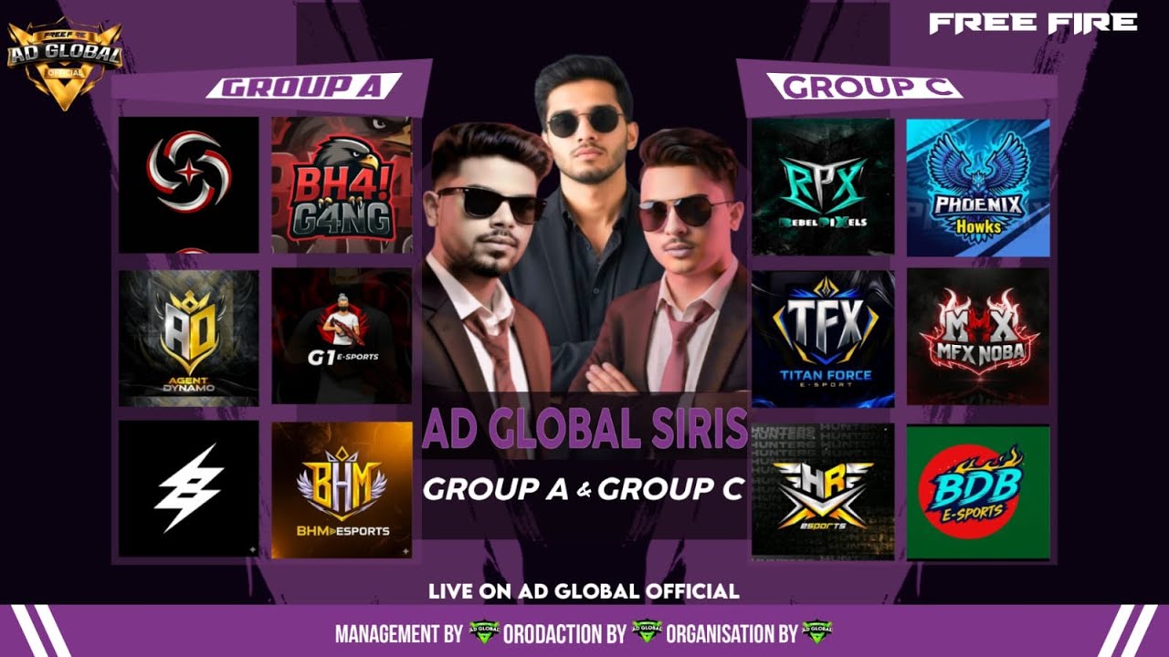 AD Global Zone | Free Fire Esports Tournament | Group A vs Group C | Group stage | Day 2