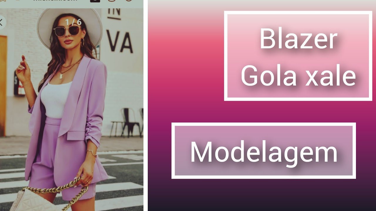 MODELAGEM do blazer gola xale,fácil e prático.