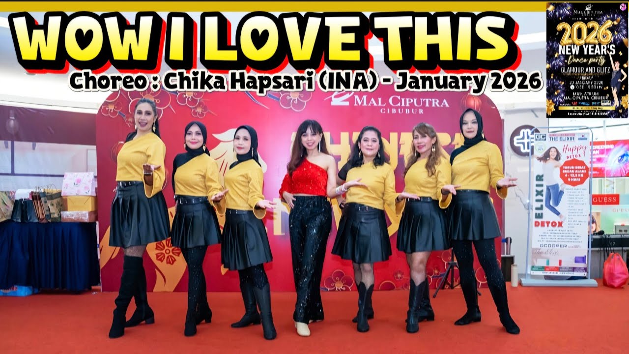 WOW I LOVE THIS | Line Dance Performance | New Year Dance Party | Amarilis Group